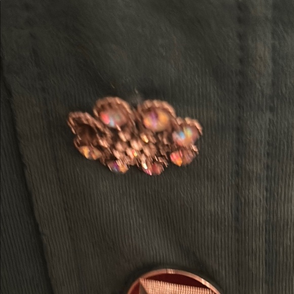 Neon Buddha Green Fleece Jacket with glam button front, size S - Picture 7 of 8